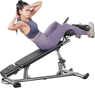 Adjustable Sit-Up Bench with Reverse Crunch Handle