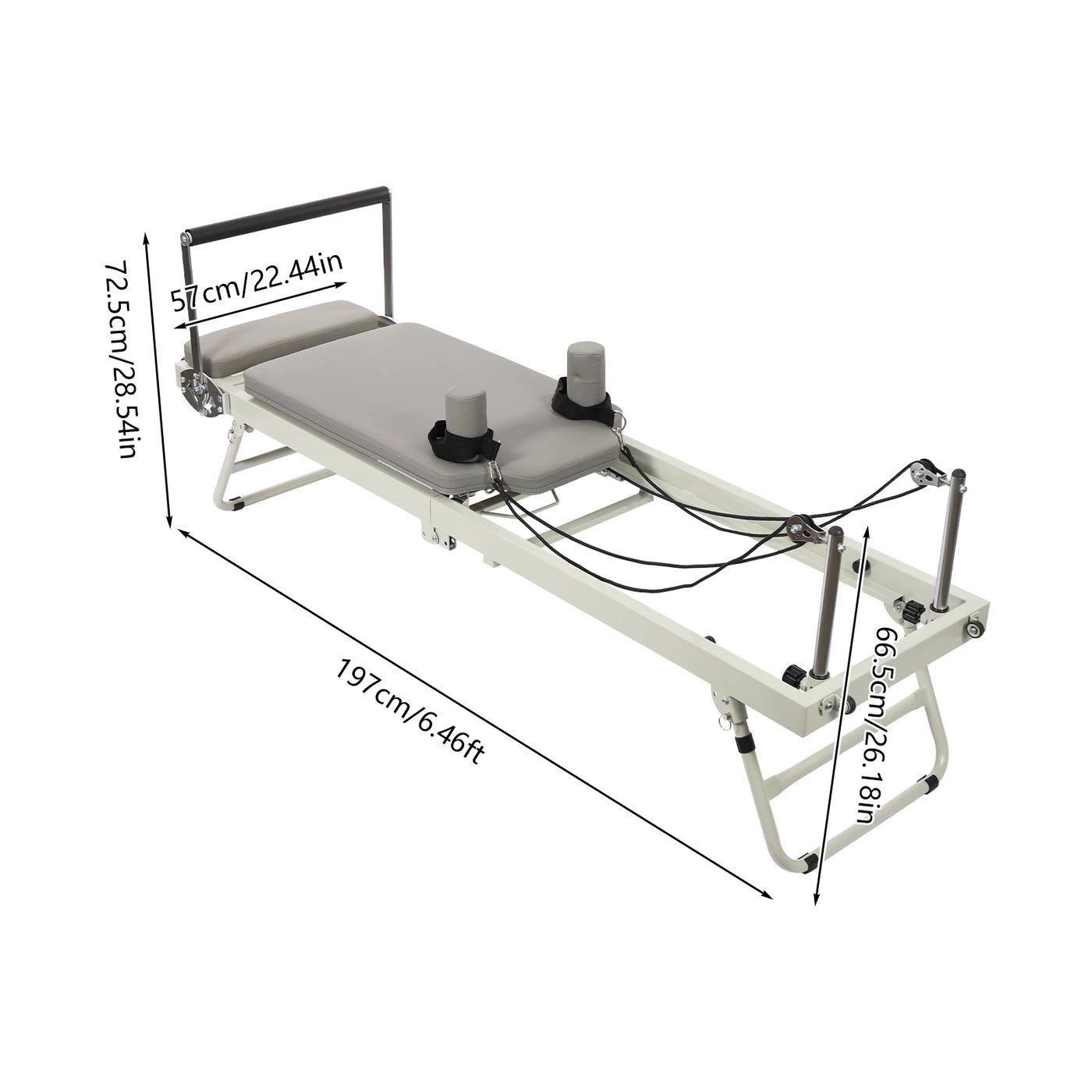 Foldable Steel Pilates Reformer Machine for Home & Office