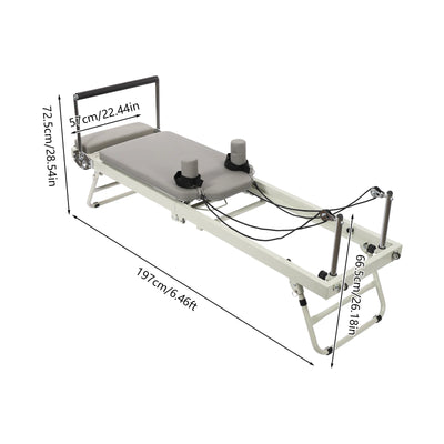 Foldable Steel Pilates Reformer Machine for Home & Office