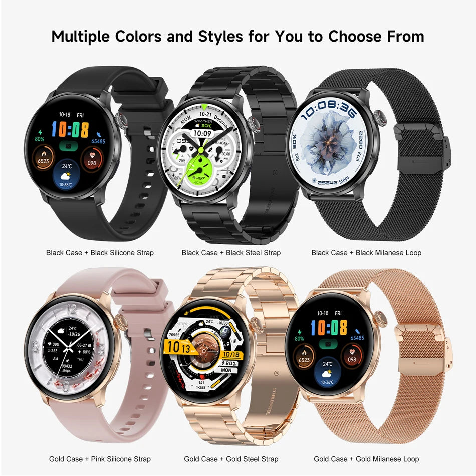 Ultra-thin Luxury Smartwatch Woman GPS Motion Trajectory Bluetooth Call Health Dynamic Island Waterproof Smart Watch Android IOS