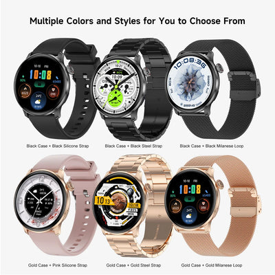 Ultra-thin Luxury Smartwatch Woman GPS Motion Trajectory Bluetooth Call Health Dynamic Island Waterproof Smart Watch Android IOS