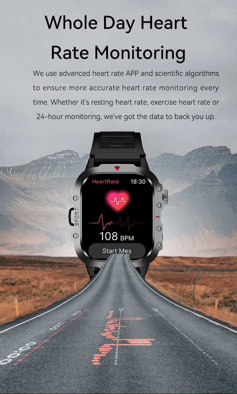 AXASFIT Smartwatch – 2.01" HD Screen with Bluetooth Call