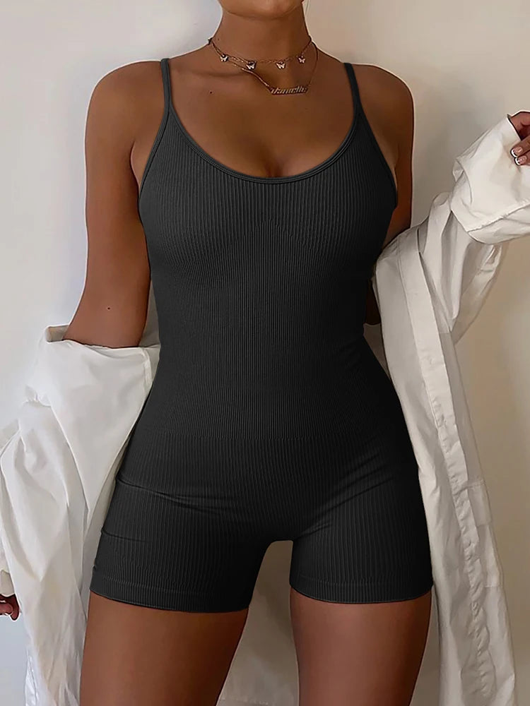 Seamless High-Waist Yoga Jumpsuit for Women