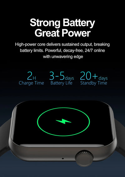 2025 Smartwatch 1.9" HD – Bluetooth Call, Heart Rate, Waterproof Fitness Watch