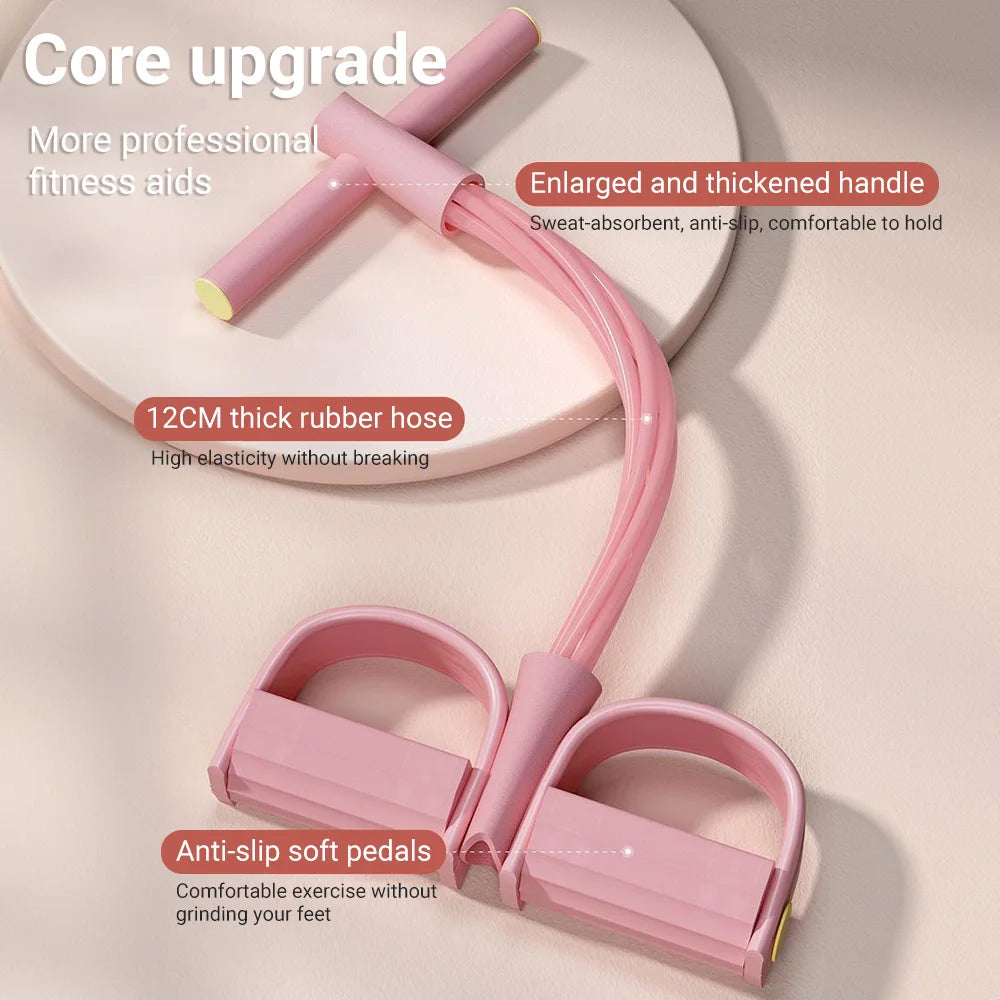 6-Tube Multi-Function Resistance Bands with Pedal Puller