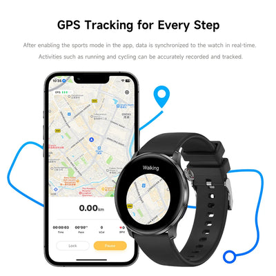 Ultra-thin Luxury Smartwatch Woman GPS Motion Trajectory Bluetooth Call Health Dynamic Island Waterproof Smart Watch Android IOS
