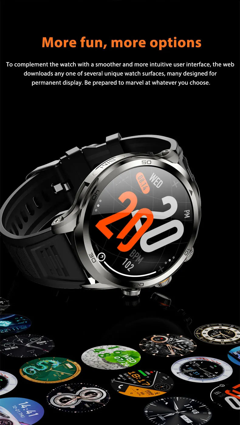 H19 Smartwatch Android 10.0 with 190° Camera & 1.95" AMOLED