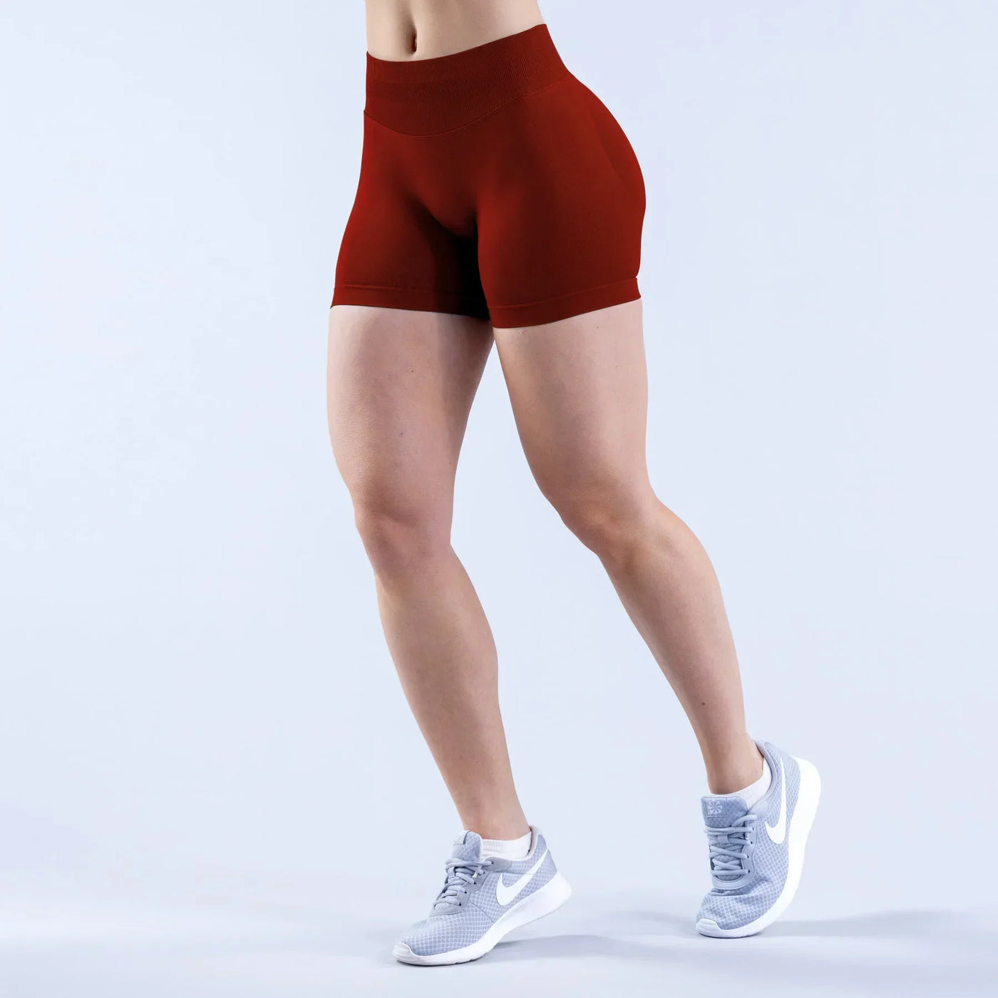 High-Waist Summer Yoga Shorts – Solid Color Fitness Pants
