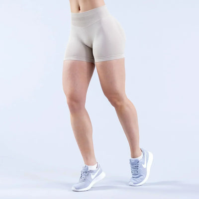 High-Waist Summer Yoga Shorts – Solid Color Fitness Pants