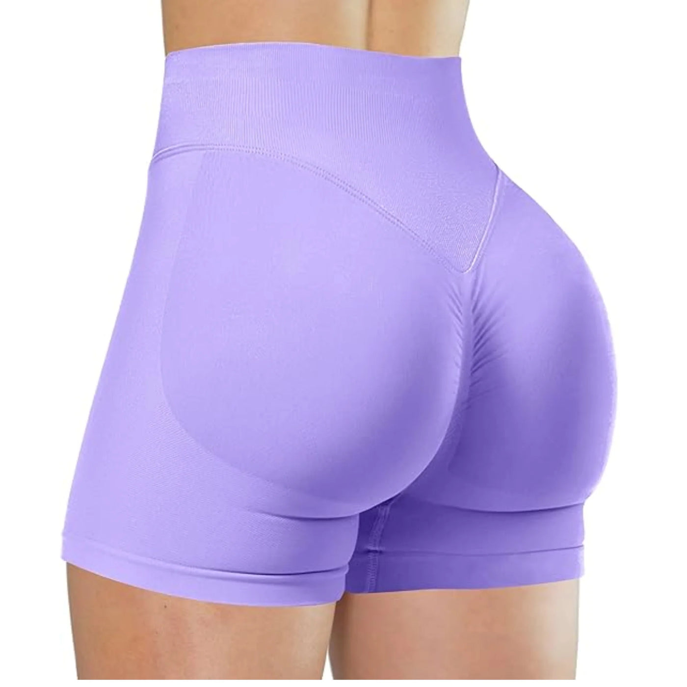 High-Waist Summer Yoga Shorts – Solid Color Fitness Pants