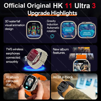 HK11 Ultra 3 Smartwatch 2025 49mm AMOLED NFC