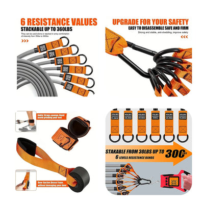 Heavy Duty Resistance Bands Set with Handles