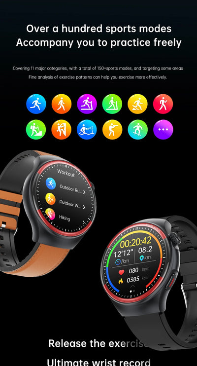 2025 Laser Detection Smartwatch with Blood Pressure & HRV