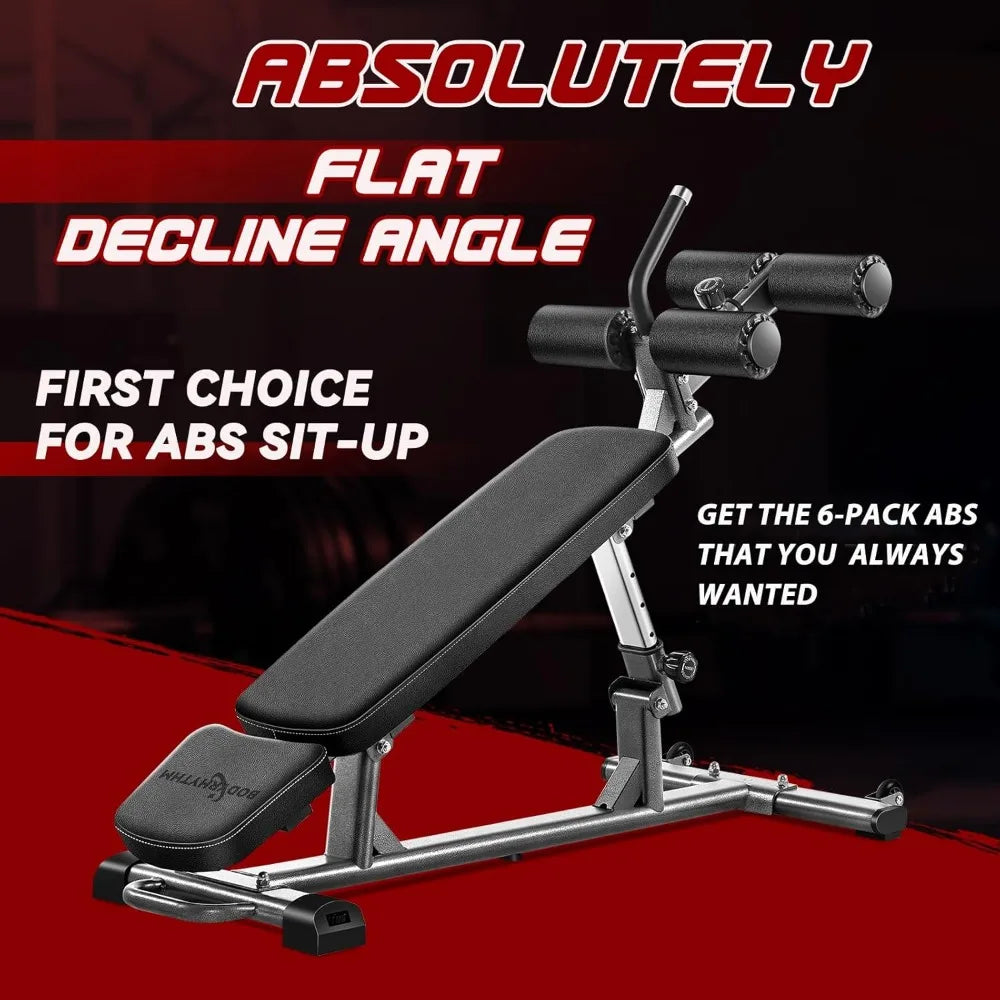 Adjustable Sit-Up Bench with Reverse Crunch Handle