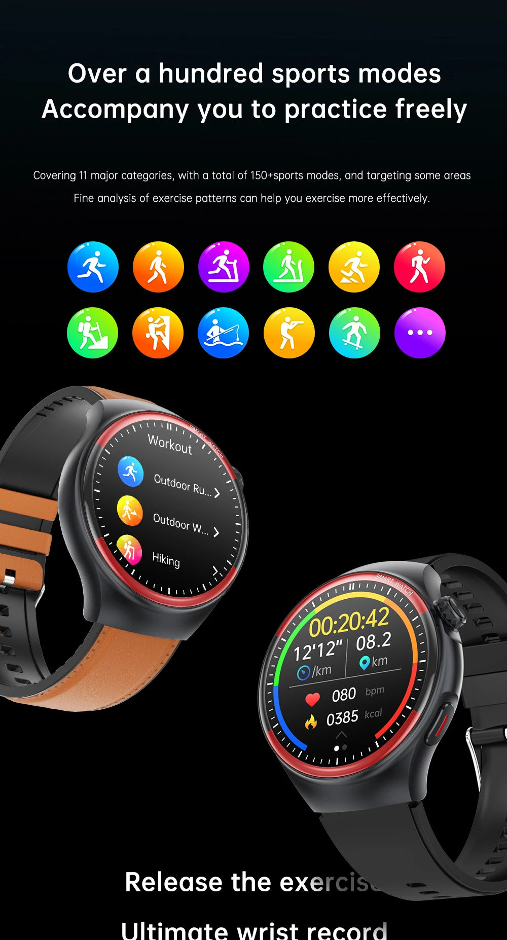 2025 Nursing Health Smartwatch with Laser Blood Pressure Monitor