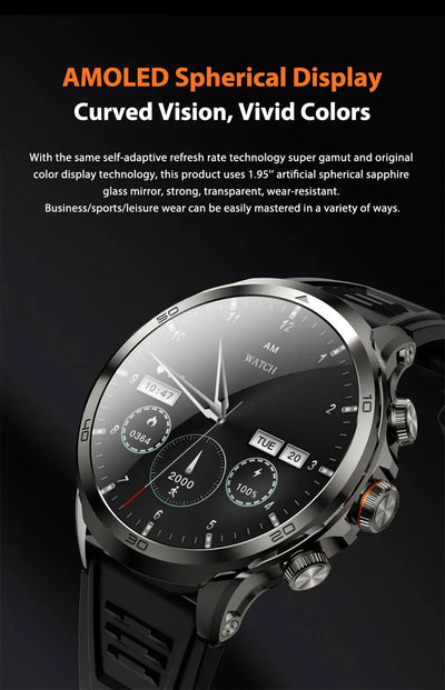 H19 Smartwatch Android 10.0 with 190° Camera & 1.95" AMOLED