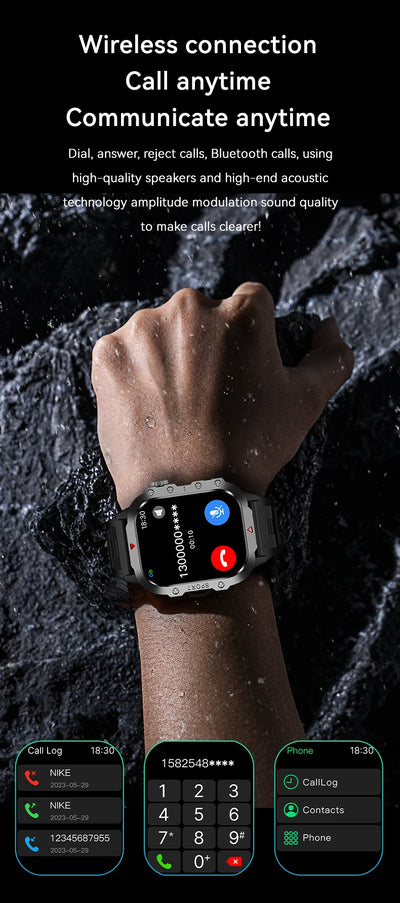 AXASFIT Smartwatch – 2.01" HD Screen with Bluetooth Call