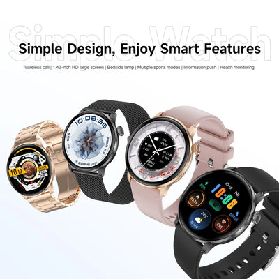 Ultra-thin Luxury Smartwatch Woman GPS Motion Trajectory Bluetooth Call Health Dynamic Island Waterproof Smart Watch Android IOS