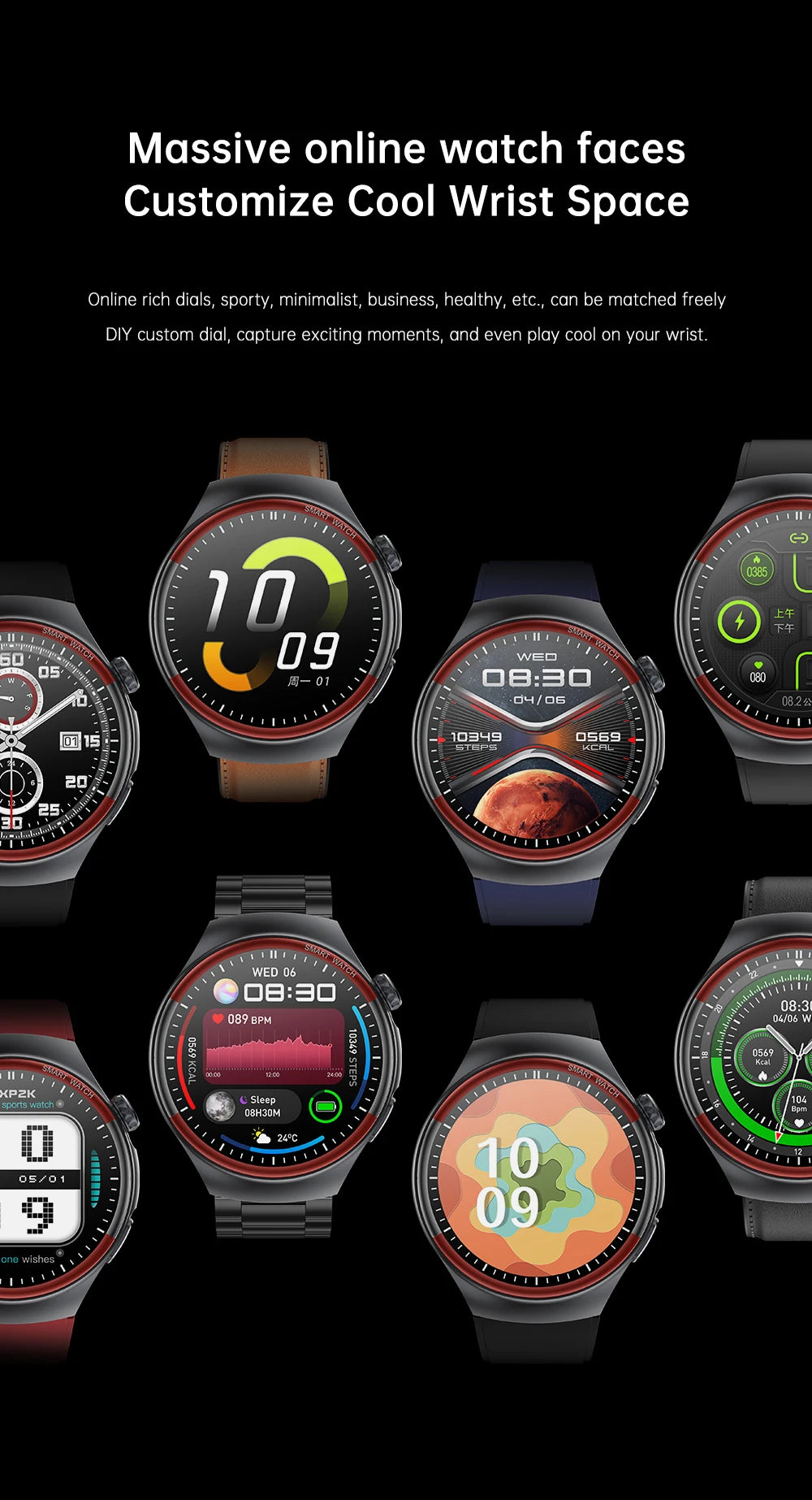 2025 Nursing Health Smartwatch with Laser Blood Pressure Monitor