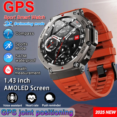 T-Rex 3 Ultra GPS Smart Watch 5 ATM Waterproof Built-in Dual-band GNSS Compass Military Sport Smartwatch Men 2025 New For Xiaomi