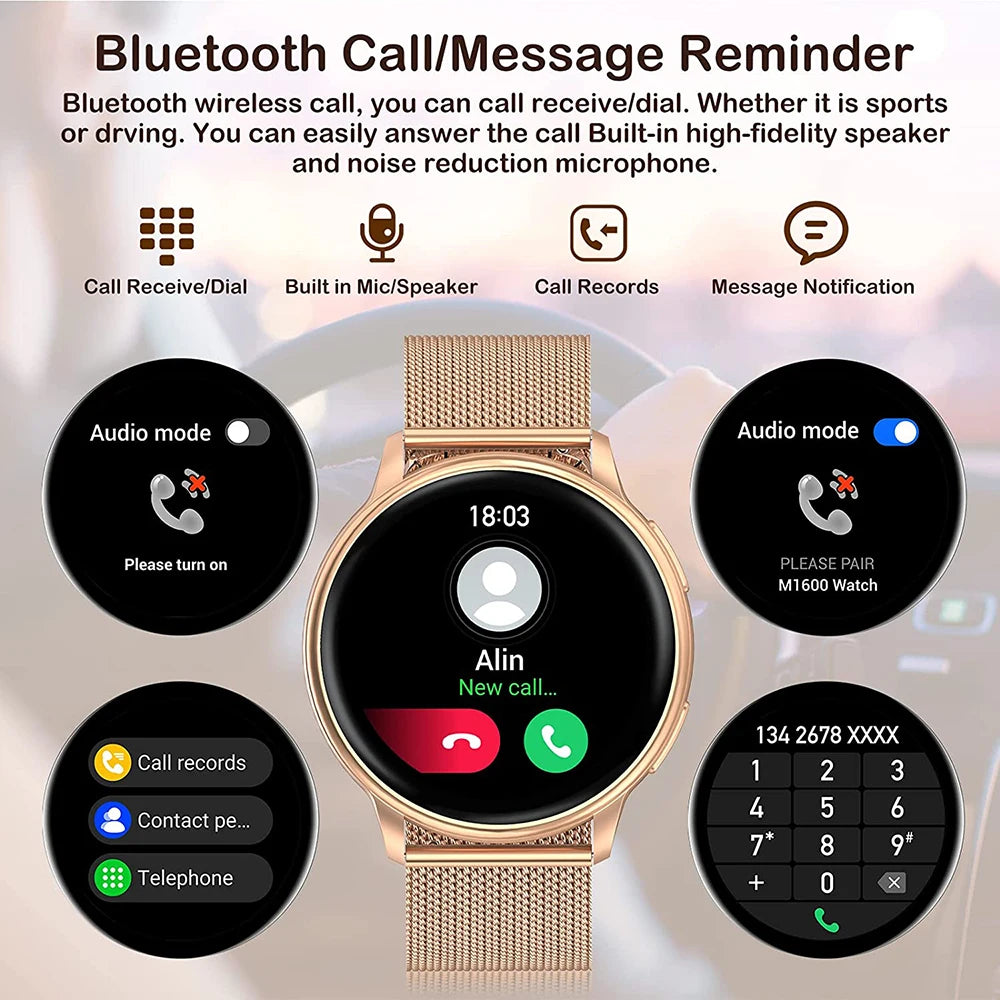 Men’s Smartwatch Y22 – Custom Dial, Fitness Tracker, Heart Rate Monitor
