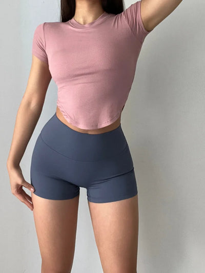 GymHUB High-Waist Hip Lifting Yoga Shorts for Women