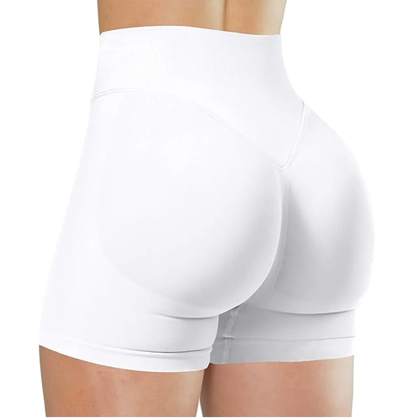 High-Waist Summer Yoga Shorts – Solid Color Fitness Pants