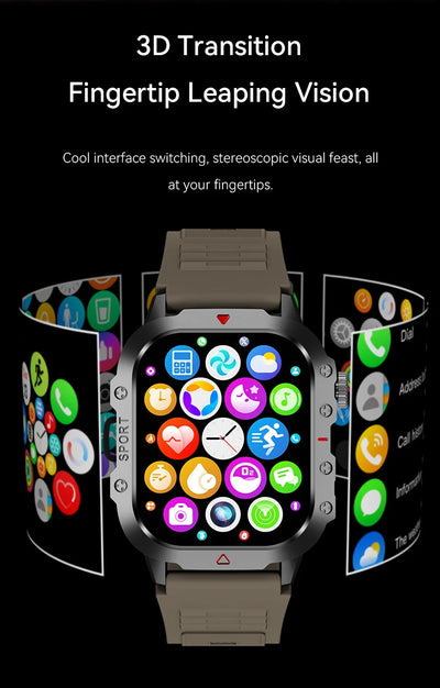 AXASFIT Smartwatch – 2.01" HD Screen with Bluetooth Call