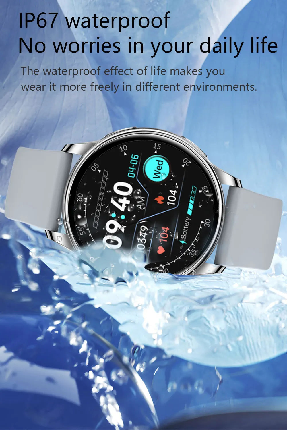 Men’s Smartwatch Y22 – Custom Dial, Fitness Tracker, Heart Rate Monitor