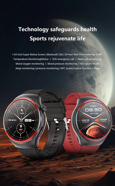 2025 Nursing Health Smartwatch with Laser Blood Pressure Monitor