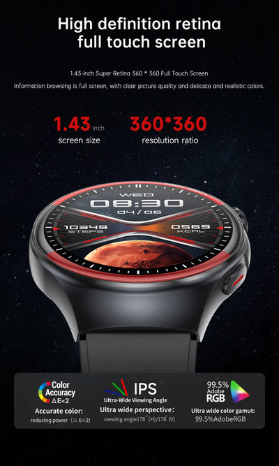 2025 Laser Detection Smartwatch with Blood Pressure & HRV