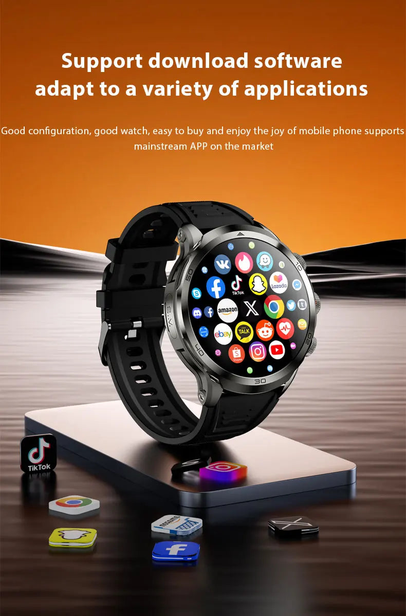 H19 Smartwatch Android 10.0 with 190° Camera & 1.95" AMOLED