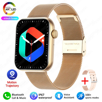2025 Smartwatch 1.9" HD – Bluetooth Call, Heart Rate, Waterproof Fitness Watch