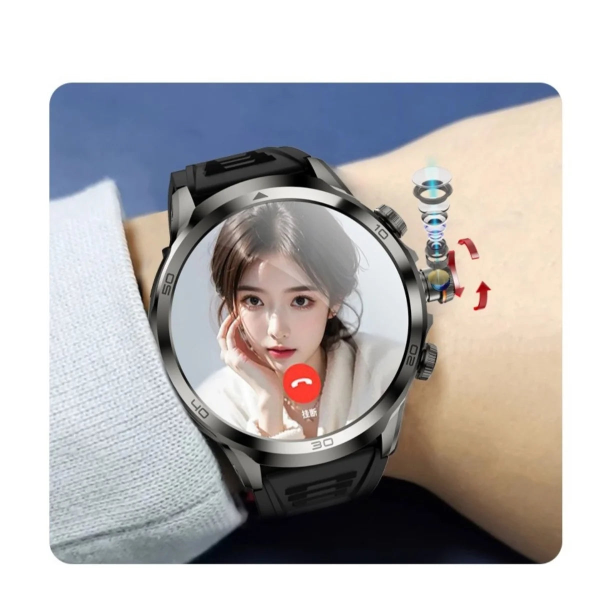 H19 Smartwatch Android 10.0 with 190° Camera & 1.95" AMOLED