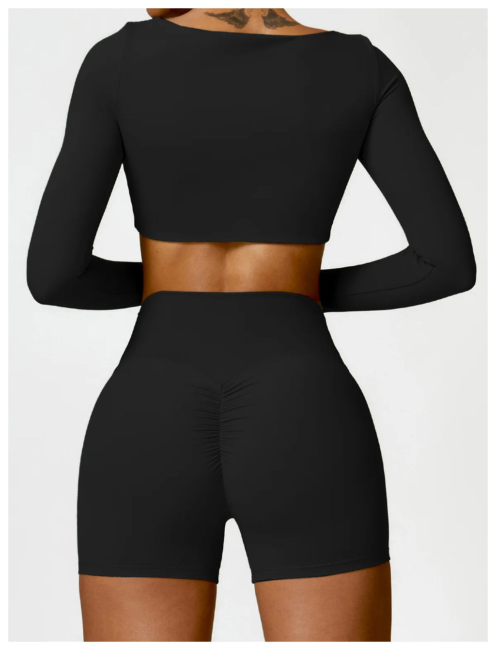 Hearuisavy Women’s Quick-Dry Sports Crop Top – Long Sleeve