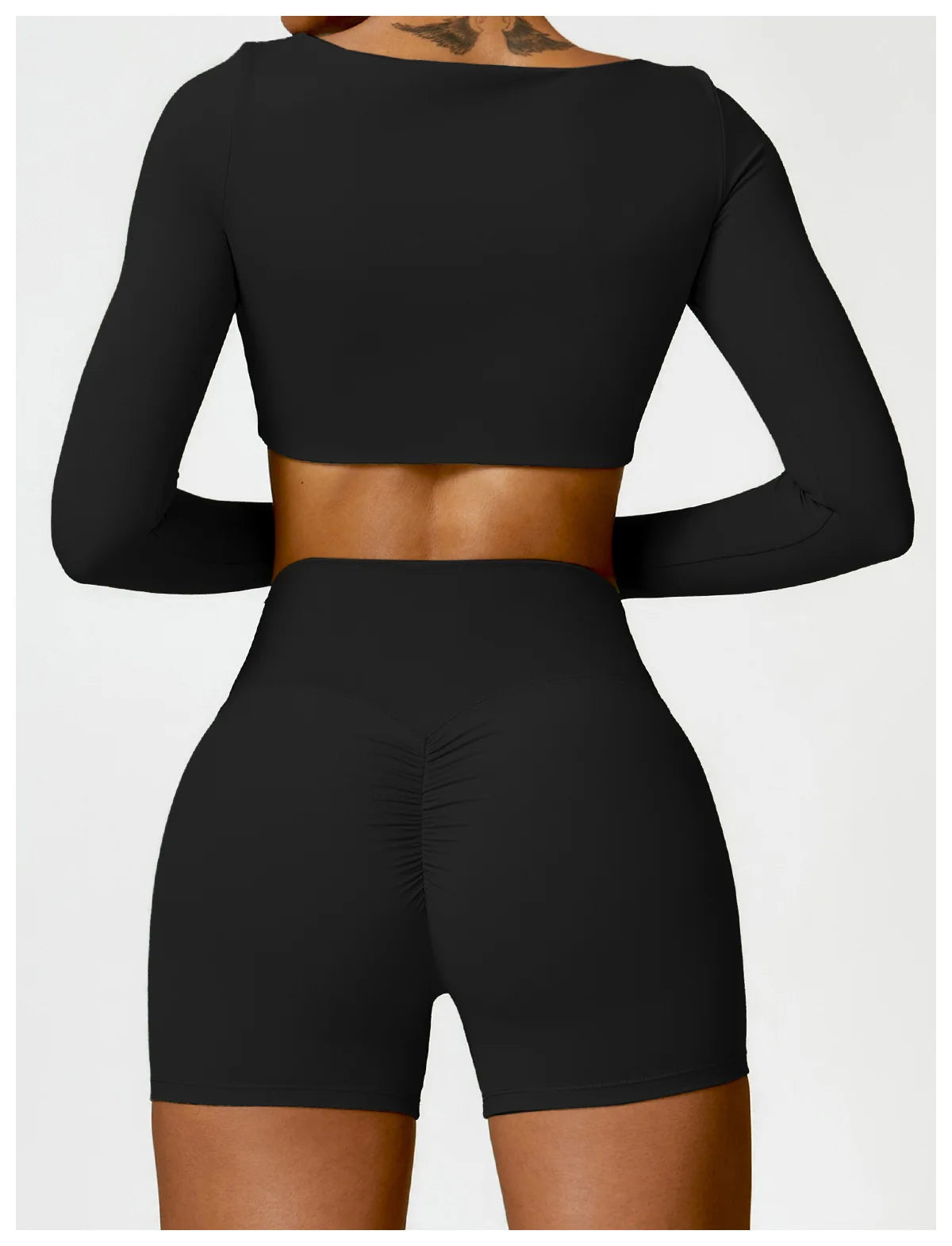 Hearuisavy Women’s Quick-Dry Sports Crop Top – Long Sleeve