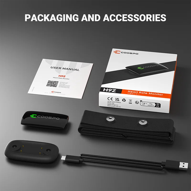 COOSPO H9Z Rechargeable Heart Rate Monitor Chest Strap