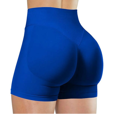 High-Waist Summer Yoga Shorts – Solid Color Fitness Pants