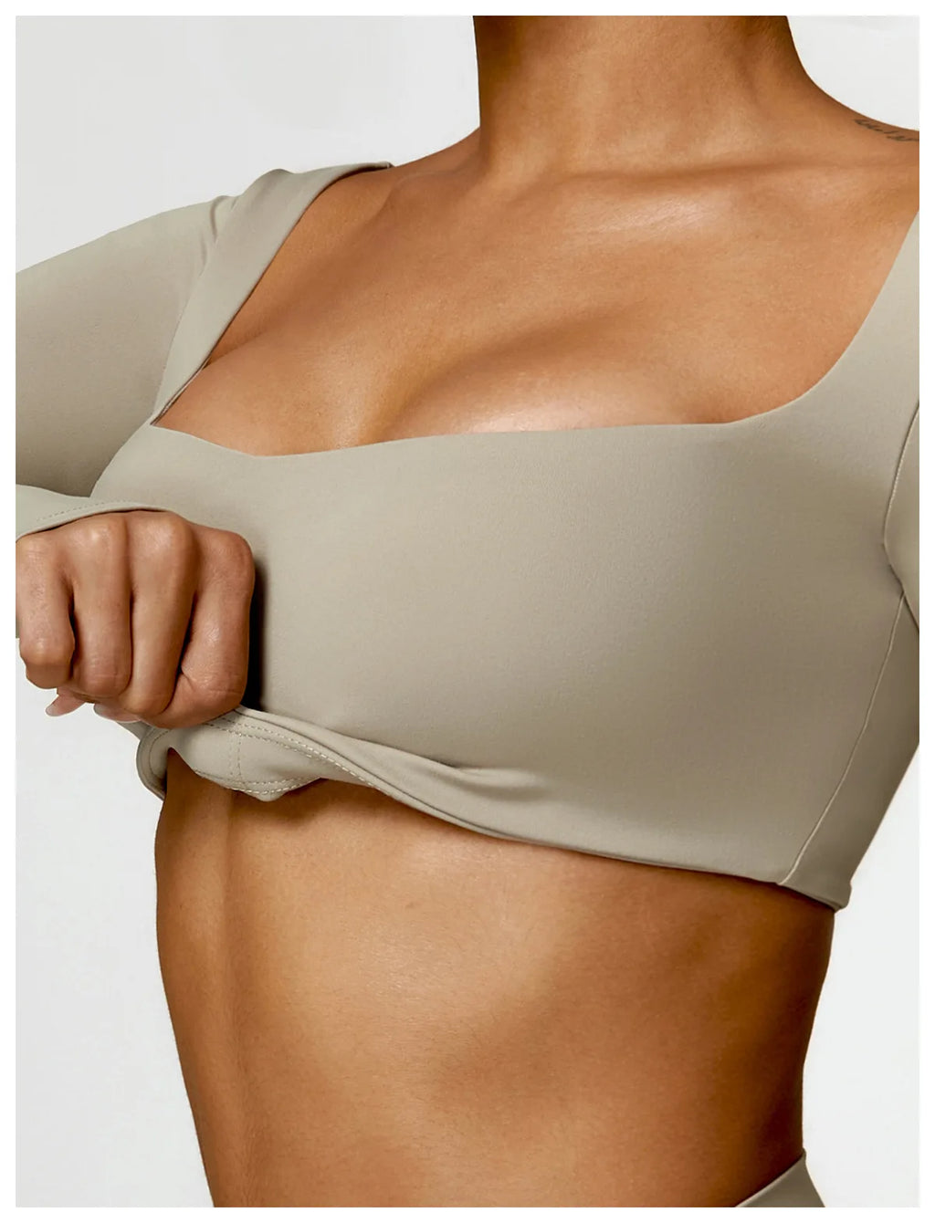 Hearuisavy Women’s Quick-Dry Sports Crop Top – Long Sleeve