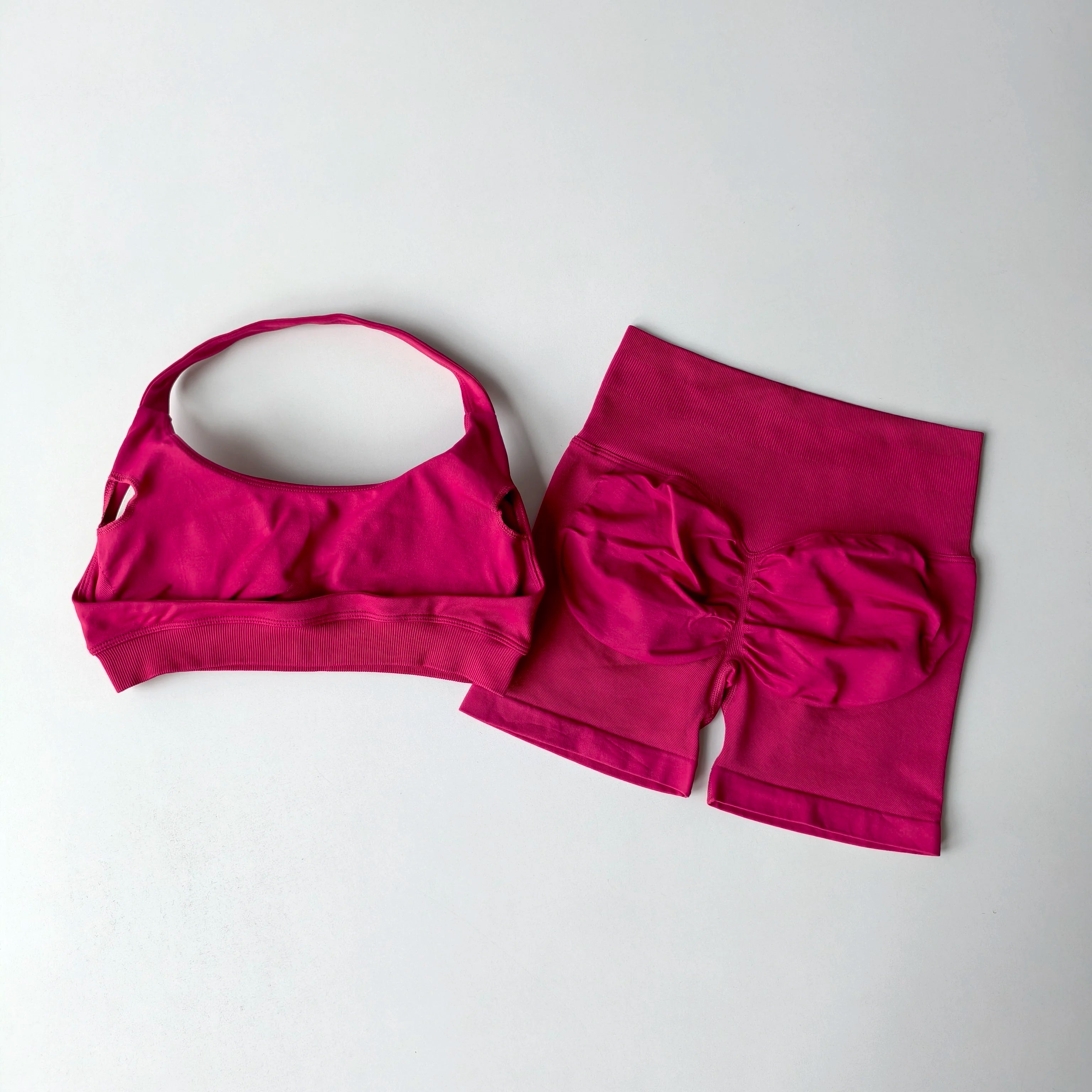 2-Piece Seamless Yoga Set for Women – Sports Bra & Shorts