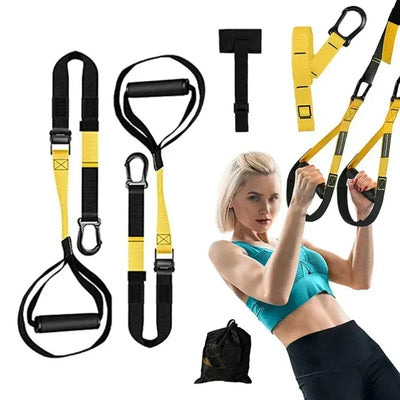 Adjustable Suspension Training Straps – Fitness & Yoga Workout System
