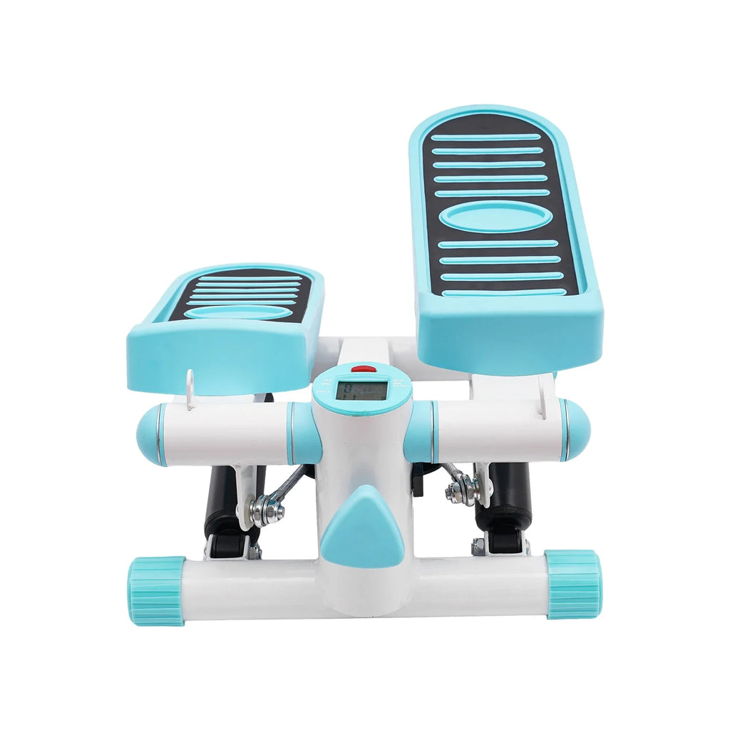 Portable Fitness Stepper with Resistance Bands – Blue