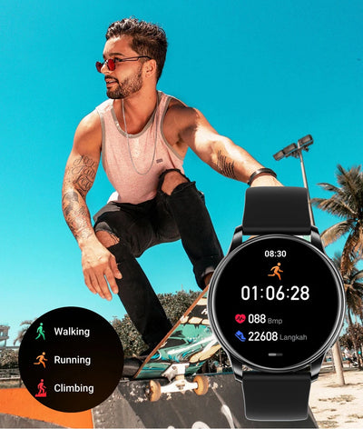 Men’s Smartwatch Y22 – Custom Dial, Fitness Tracker, Heart Rate Monitor