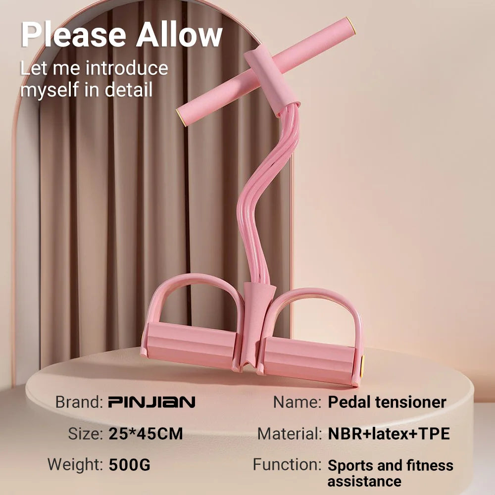 6-Tube Multi-Function Resistance Bands with Pedal Puller