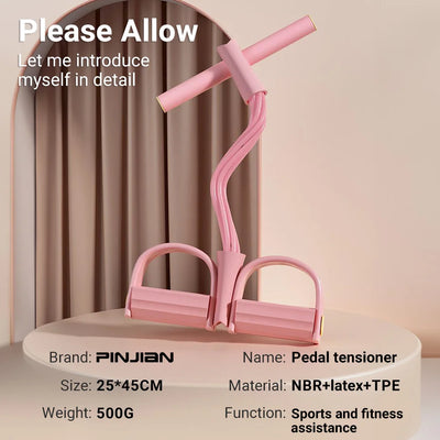 6-Tube Multi-Function Resistance Bands with Pedal Puller
