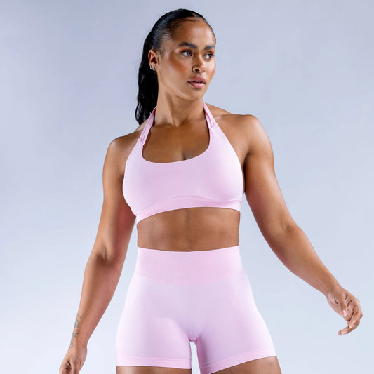 2-Piece Seamless Yoga Set for Women – Sports Bra & Shorts