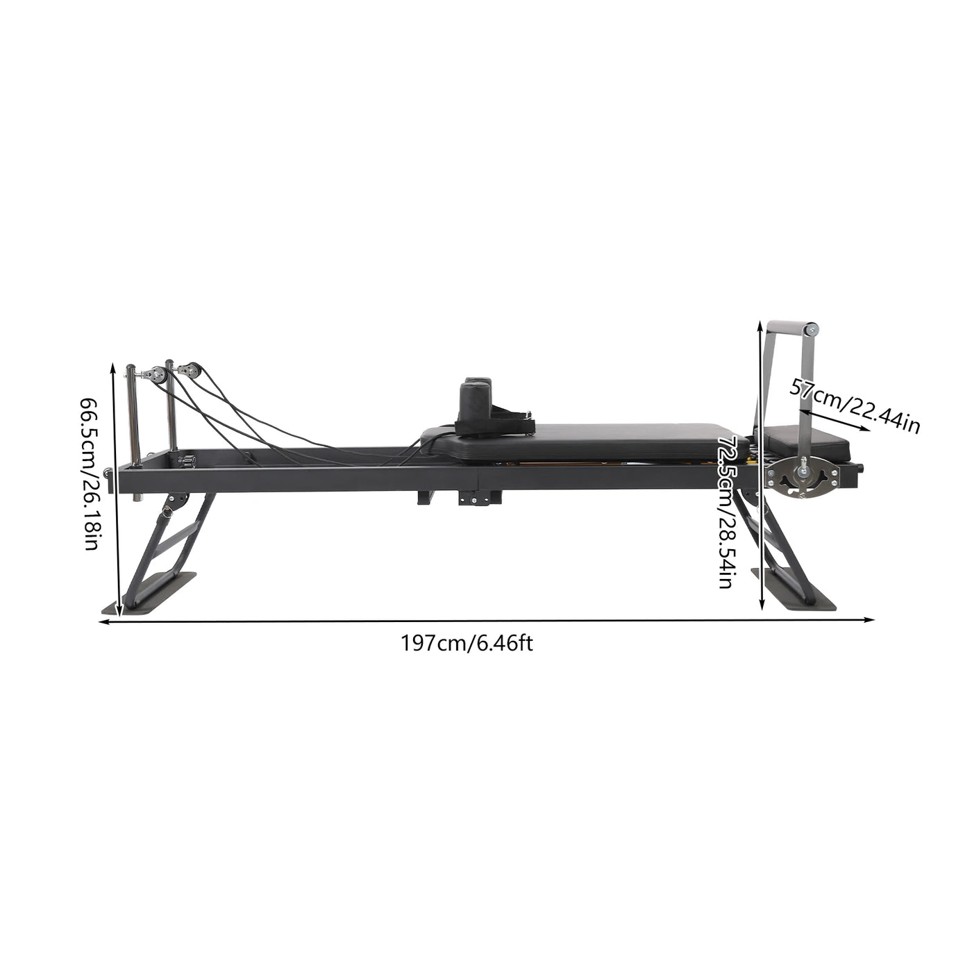 Foldable Steel Pilates Reformer Machine for Home & Office