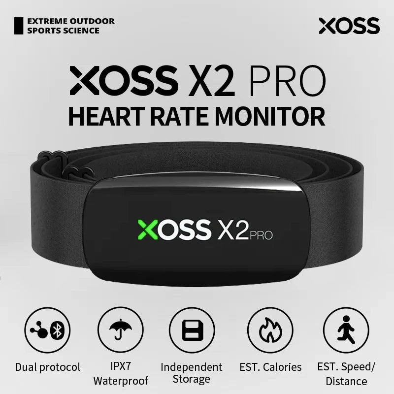 XOSS X2 Pro Heart Rate Monitor Sensor Rechargeable