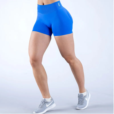 High-Waist Summer Yoga Shorts – Solid Color Fitness Pants