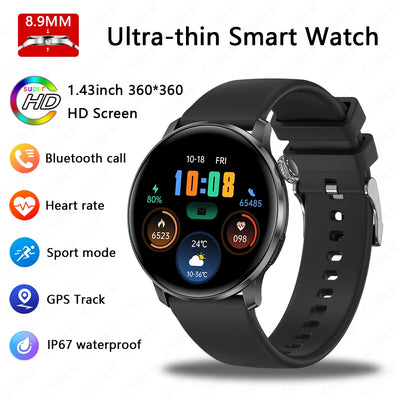 Ultra-thin Luxury Smartwatch Woman GPS Motion Trajectory Bluetooth Call Health Dynamic Island Waterproof Smart Watch Android IOS